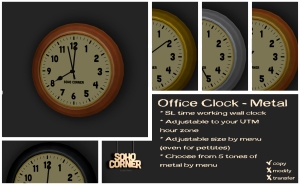 ~SC~ Office Clock - Metal