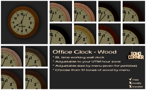 ~SC~ Office Clock - Wood